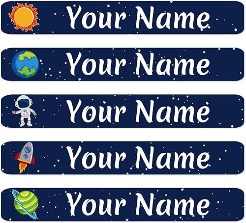 Miniatura 10 de 100 calcomanías personalizadas con nombre para niños, etiquetas de vinilo personalizadas, impermeables, para papelería escolar, libros, botellas