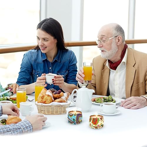 Miniatura 3 de Juego de regalo perfumado decorativo de cera de soja pequeña de 4.4 onzas, velas de aromaterapia de vainilla y jazmín y rosa para mujeres amigas, 2