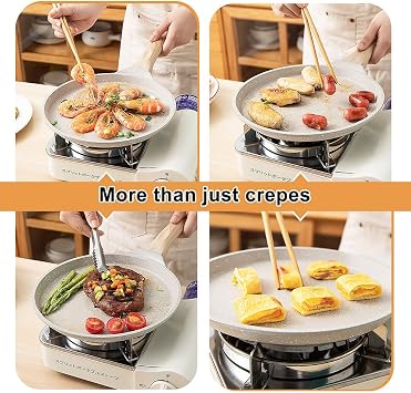 8 inch Crepe Pan, Nonstick Pan for Crepes Omelette Tortillas,Black