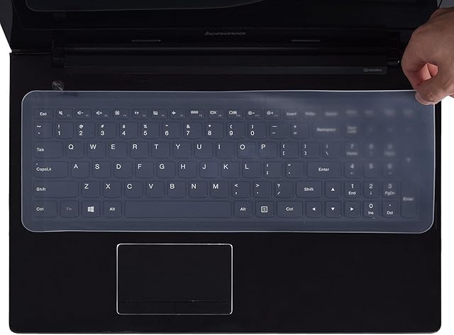 Universal Silicone Keyboard Cover Protector Skin for 15.6" 16" 16.1" 16.4" 17" 17.3" Laptop Notebook with Numeric Keypad, Anti Dust Waterproof Keyboard Protector -Clear