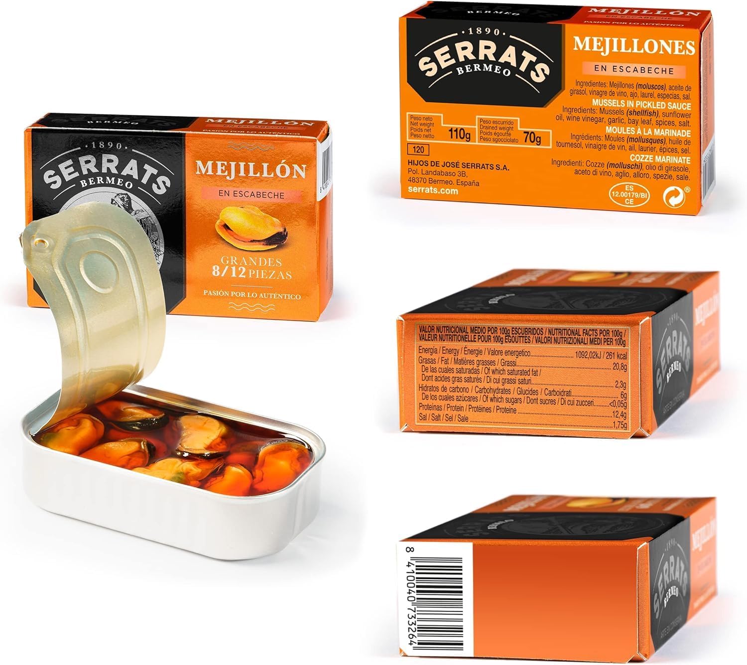 SERRATS - Coffret cadeau - Pack Bermeo - 9 conserves