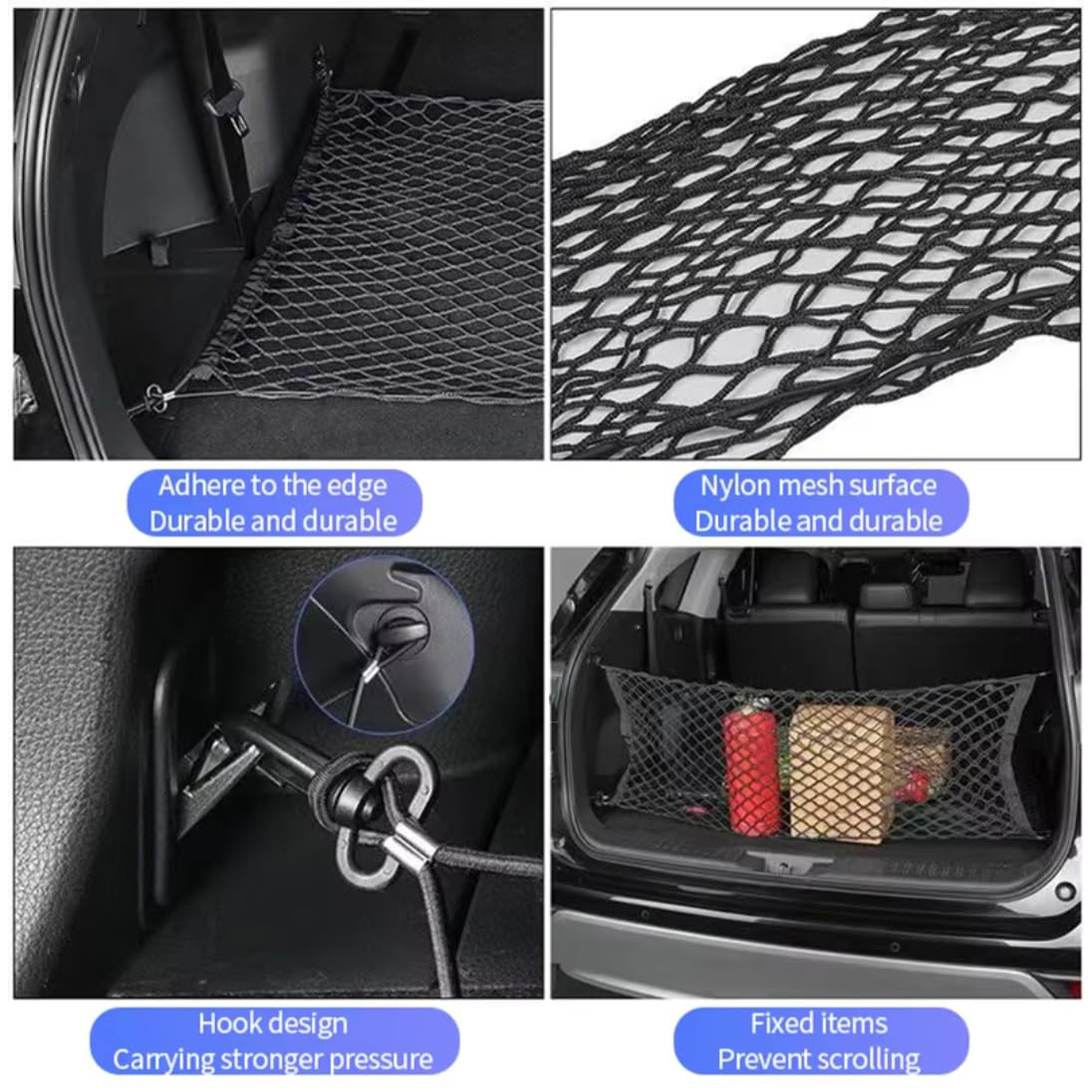 Rete Portaoggetti per BYD Dolphin Surf Atto 1 Seagull 2024-2026, Rete per Bagagliaio Auto, Organizer per Bagagliaio, Borsa a Rete per riporre Oggetti