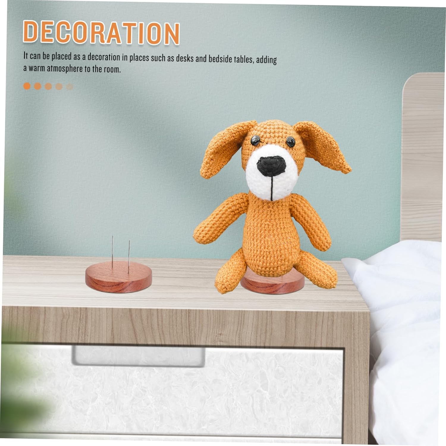 GLEAVI 2pcs Wooden Base Felt Doll Display Support for Exhibitions and Store Displays Stable Doll Storage Brackets for Collectibles and Crafts