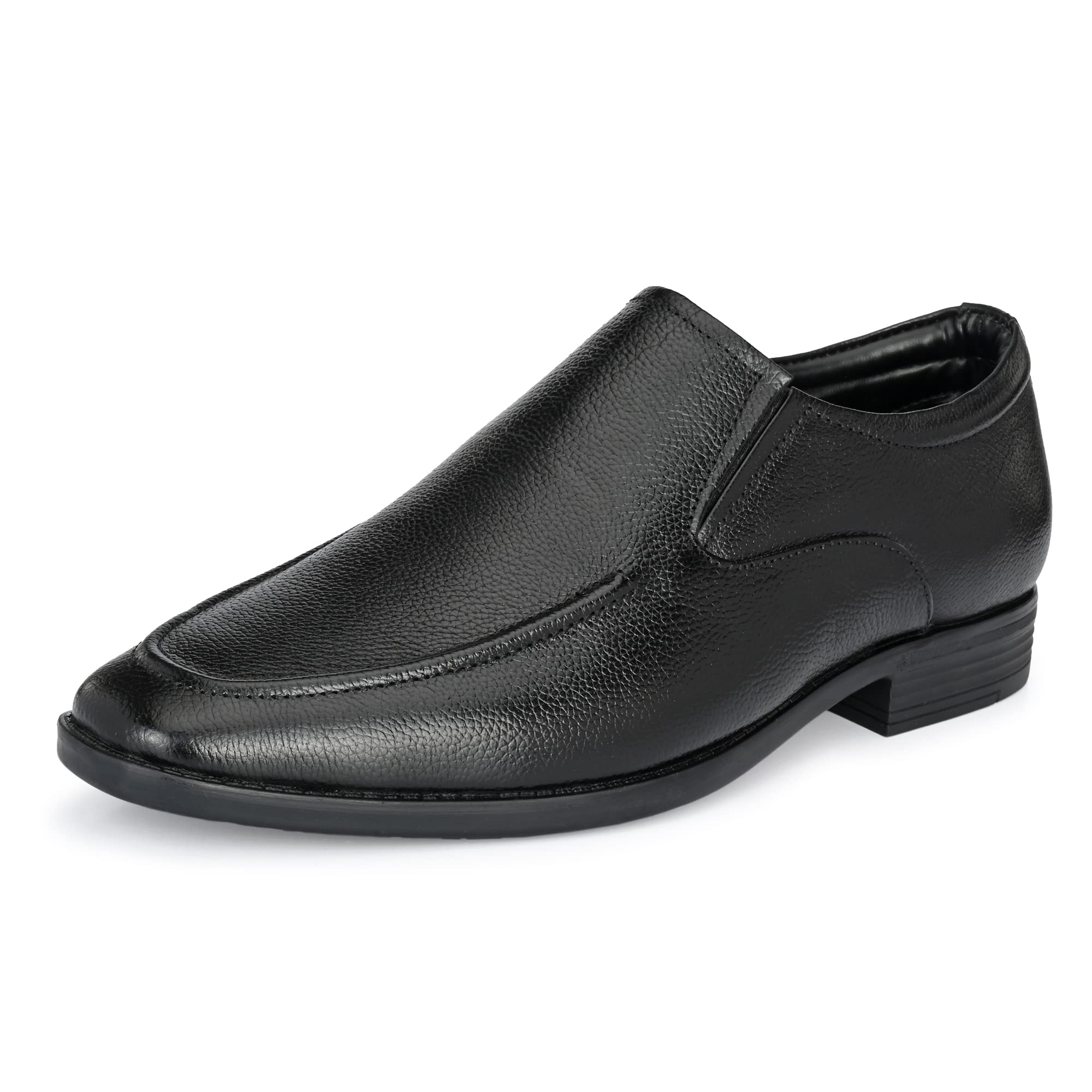 auserio Men's Full Grain Leather Slip On Formal Shoes | Anti Skid Sole | Padded Collar | Antimicrobial & Heat-Insulating | Shoes for Office & Parties & All Occassions (SSE 400.401.402)-picture-29
