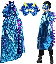 Sprinlot Children's Dinosaur Cloak, Carnival Dragon Costumes, Cape with Dinosaur Mask, Cosplay Dinosaur Costume, Dinosaur Outfit for Boys