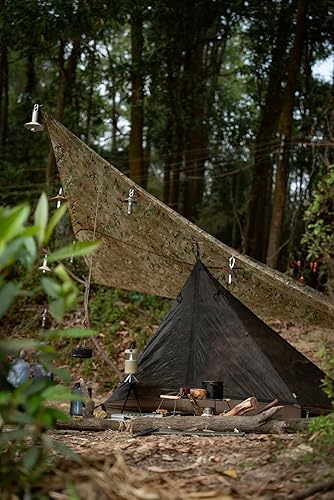 Miniatura 2 de OneTigris Tienda de campaña tipo tipi de malla, ultraligera para 1 persona, con suelo de bañera impermeable para acampar al aire libre, senderismo,