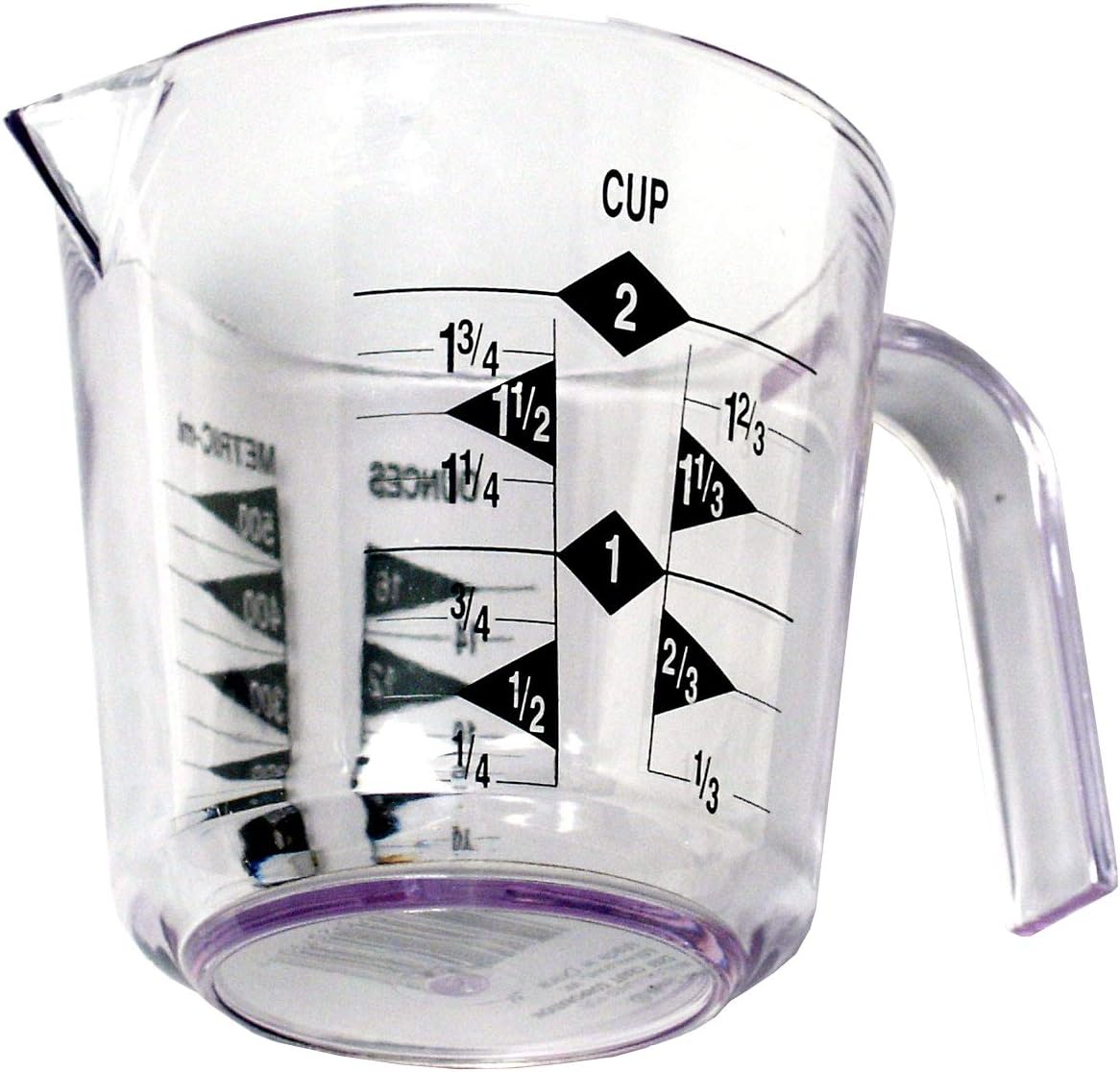 Chef Craft Select Plastic Measuring Cup, 2 Cup, Clear