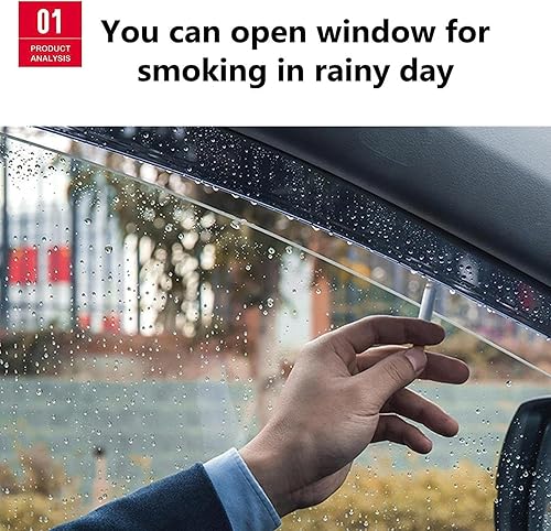 Miniatura 4 de Protector de lluvia de automóvil, para Cadillac XT6 2019-2022, protectores de lluvia para ventana de automóvil, protector de lluvia para ventana