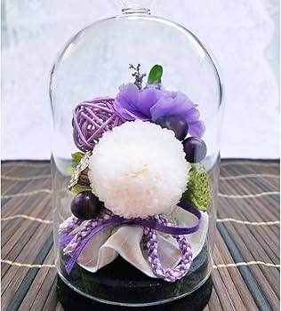 Amazon｜新紫苑（1ドーム）＆線香セット お供え用プリザーブドフラワー