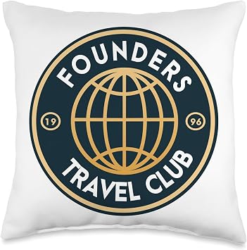 FTC Founders Travel Club Throw Pillow, 16x16, Multicolor