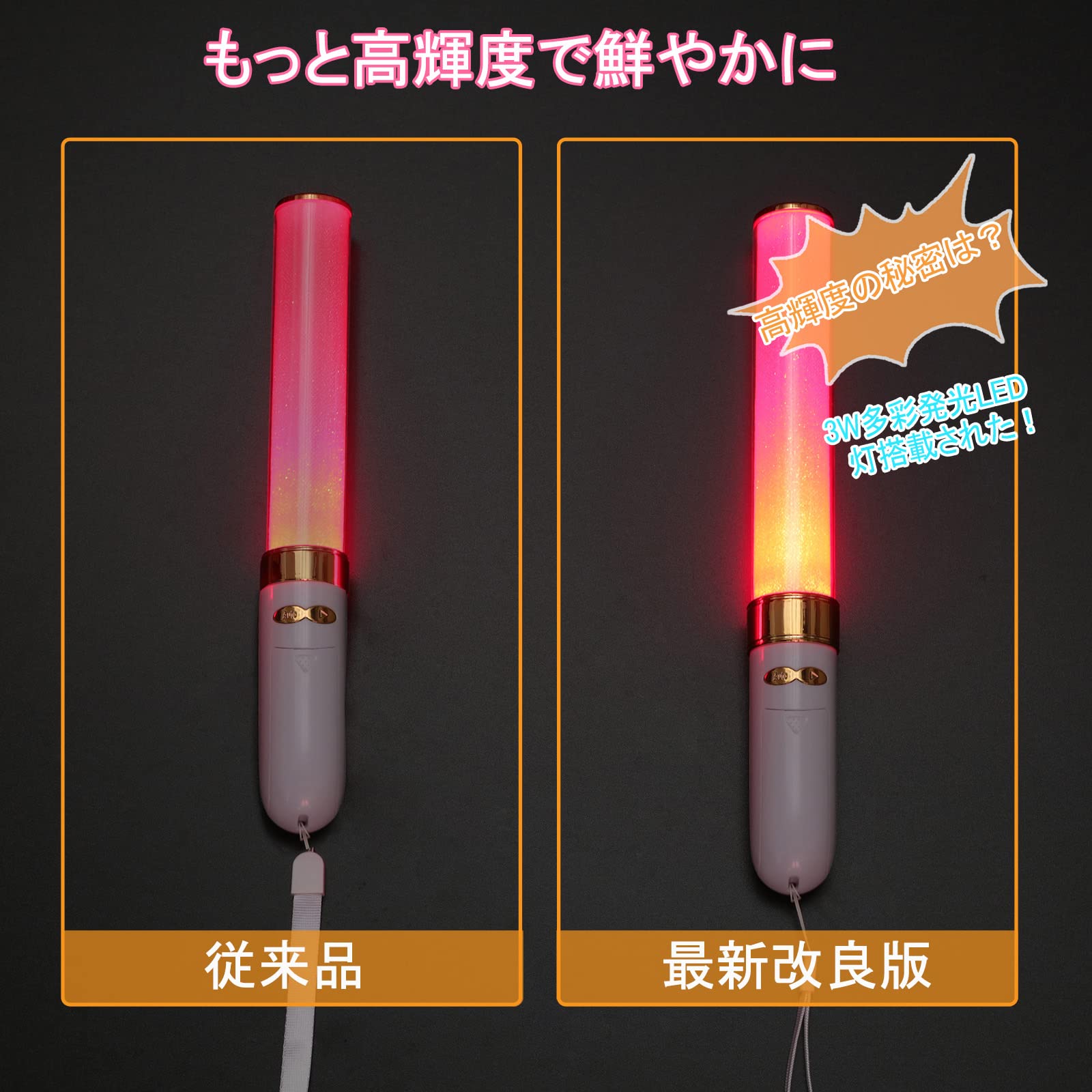 Amazon.co.jp: ペンライト ライブ LED 高輝度コンサートライト 18色
