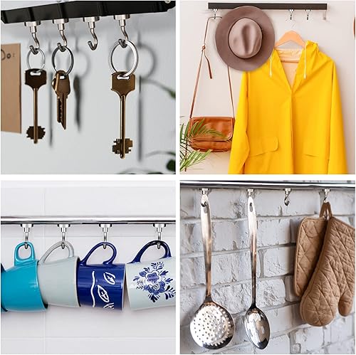 Miniatura 6 de Grtard Paquete de 20 ganchos magnéticos para colgar, ganchos magnéticos resistentes de 25 libras para crucero, imanes con ganchos, imanes de