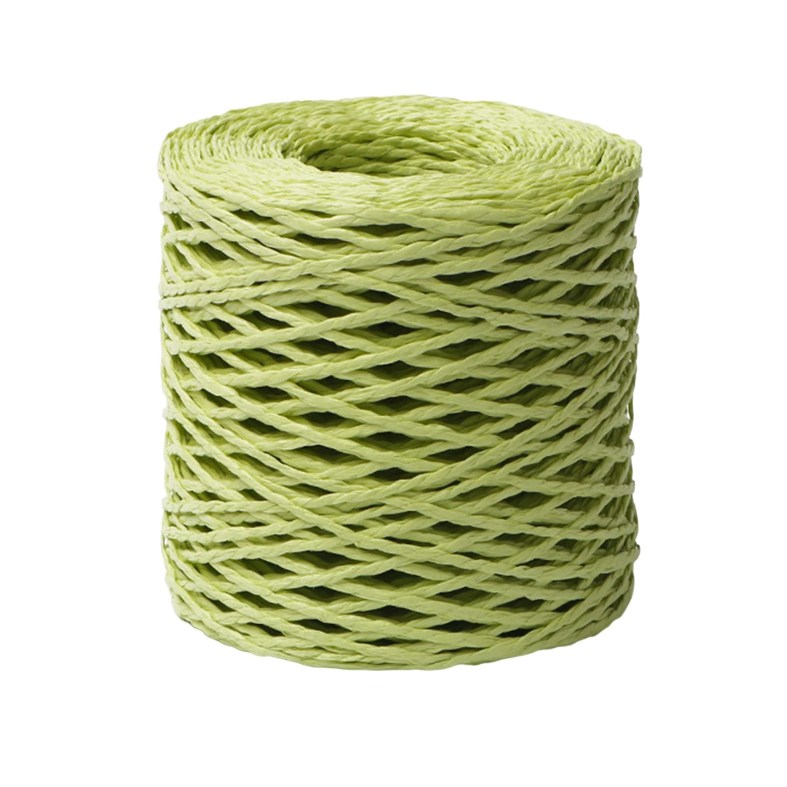 Altsuceser Green Hand Crocheting Straw Braided Raffia Yarn For Summer Sun Hat, Beach Bag