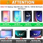 Timecity pour Samsung Galaxy Tab S10 Lite/ S10FE/ S9 FE 10,9 pouces /S9 11 Boîtier de pouce avec [Protecteur d'écran], Etui de protection antichoc avec 360 Support rotatif Serre-main/souder & Porte stylo, noir