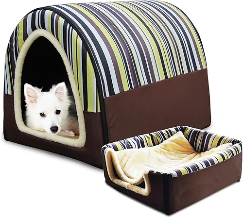 Miniatura 46 de Dog Bed,2 Ways to Use,Indoor Pet House with Fluffy Mat,Removable and Washable Cover,Splash-Proof House and Non-Slip Bottom,for Large Dogs(2XL Star)