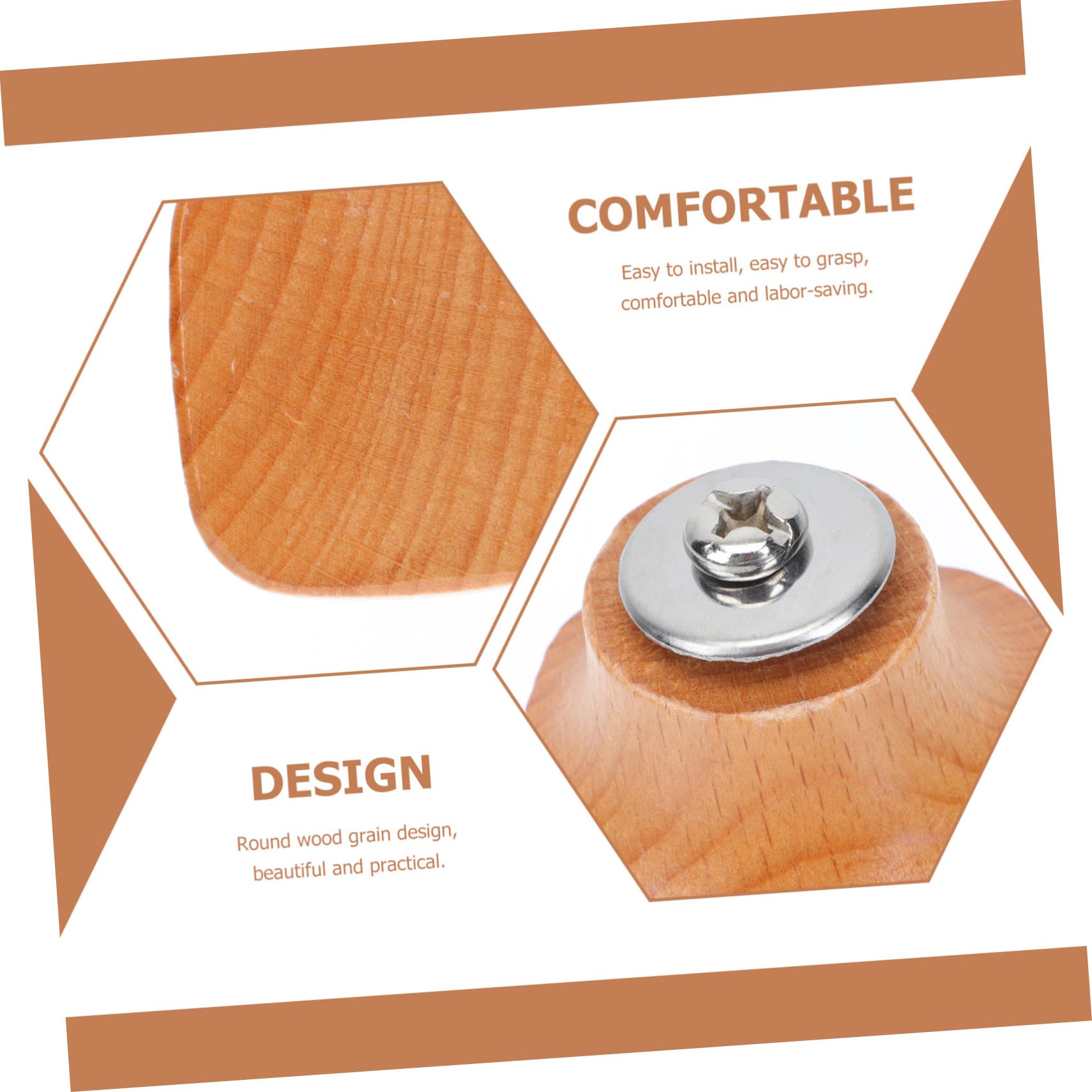 Amosfun 12 Pz Manico del Coperchio in Legno Sostituzione pentola pentola pentole Padella Presa del Coperchio della pentola Impugnatura del Coperchio della pentola Khaki