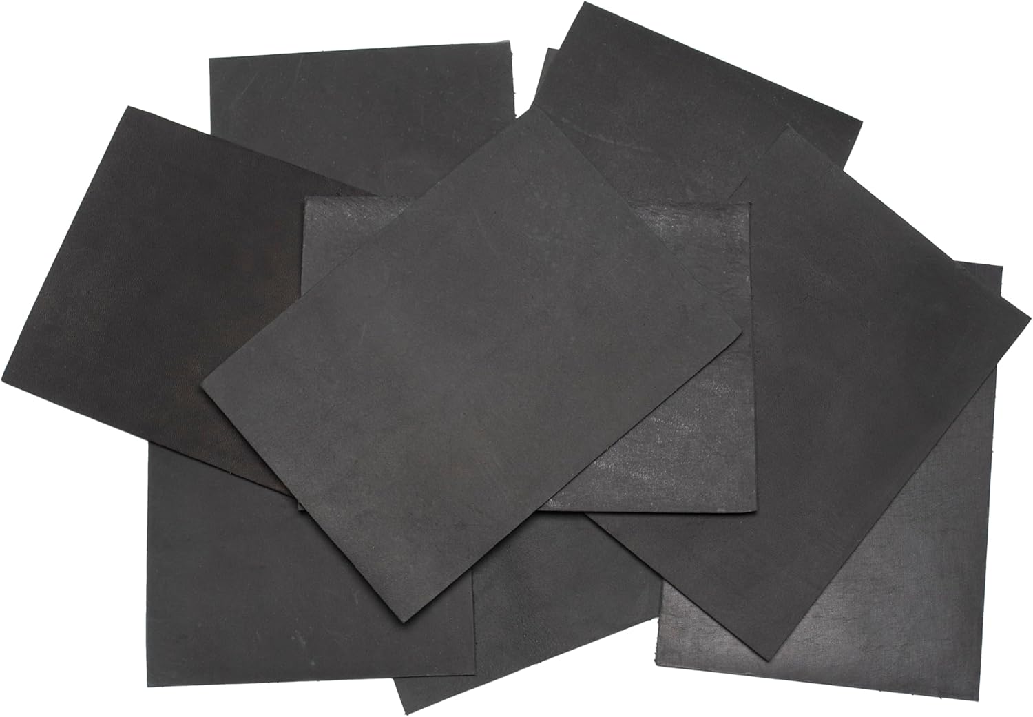 Cowhide Leather Thickness 1.6mm Pull Up Crazy Horse Waxed Leather Genuine Leather Sheets for Crafts. (10, Black, A6 (105x148mm))