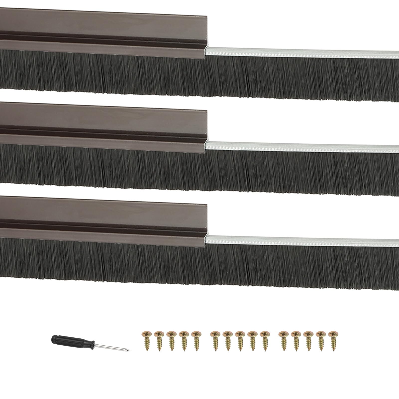 PATIKIL Door Brush Sweeps 1.18" Bristles x 39.37" Long