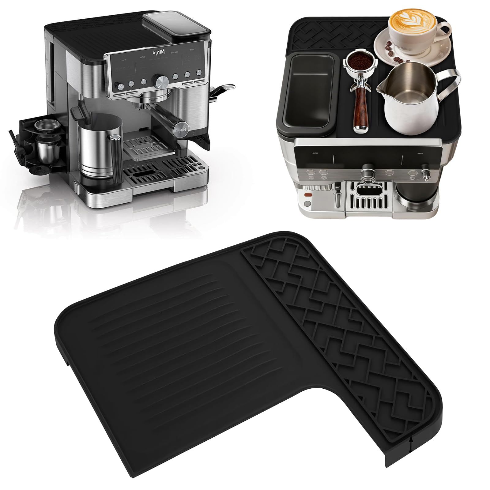 Tappetino in silicone per Ninja Luxe Café ES601EU/ES701EU, tappetino antiscivolo, protegge le superfici, tappetino in silicone, antigraffio, impermeabile, resistente al calore, per macchina da caffè