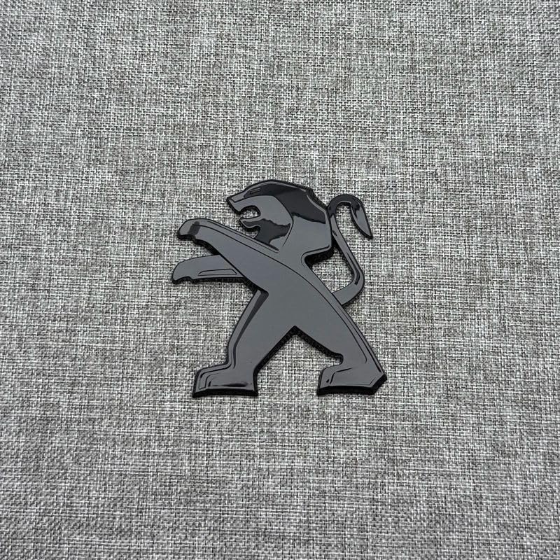 LFXLDS pour Peugeot 3008 2020 2021 2022 2023 Embleme Logo Coffre Arrière,Noir 3D Lion Lettres Numéros Insigne Autocollant Stickers Badge Métal ABS Rechange Styling...