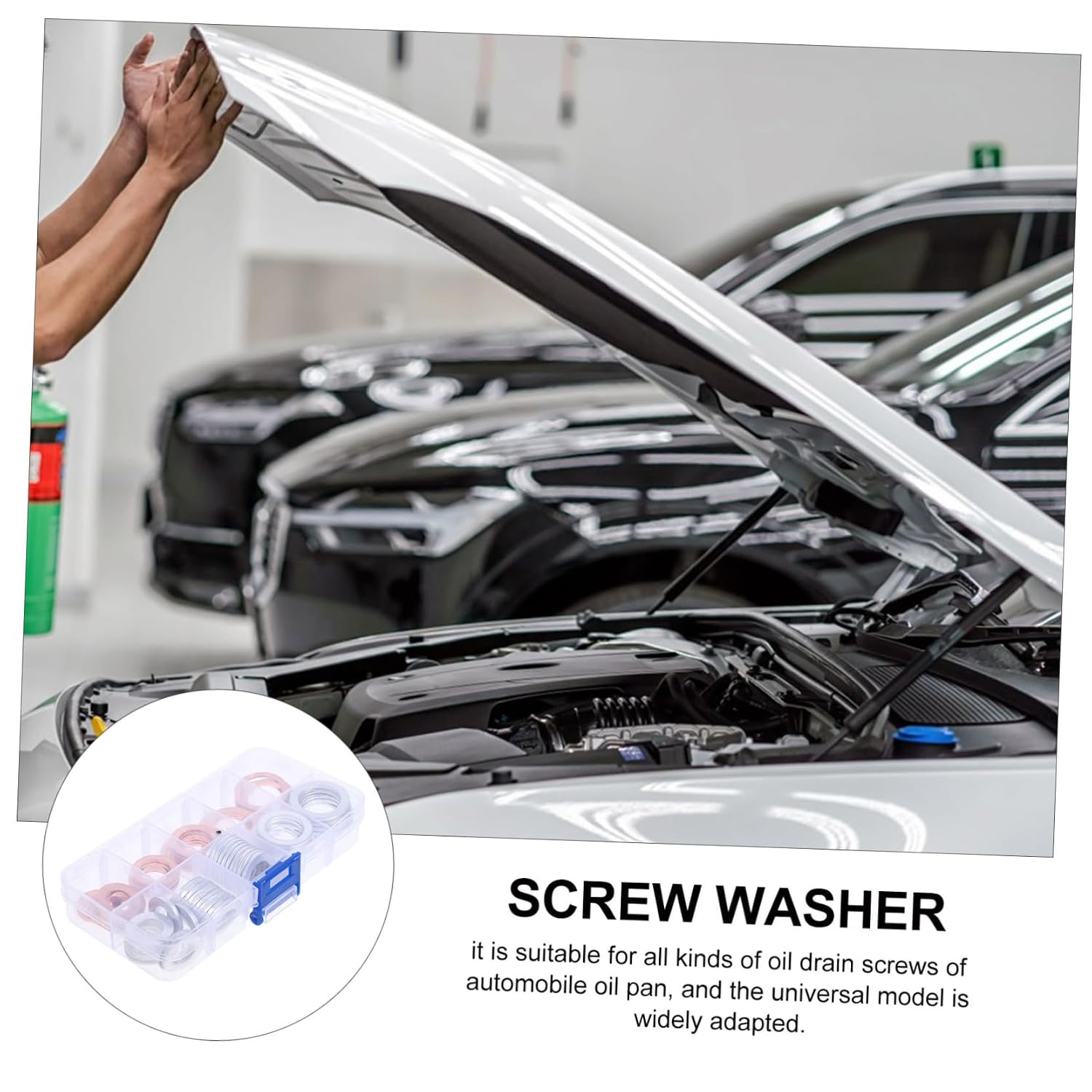 Oil Drain Plug Gasket Set Assorted Crush Washers for Fit Durable Construction Leakproof Design for Automotive Oil Pan Replacement