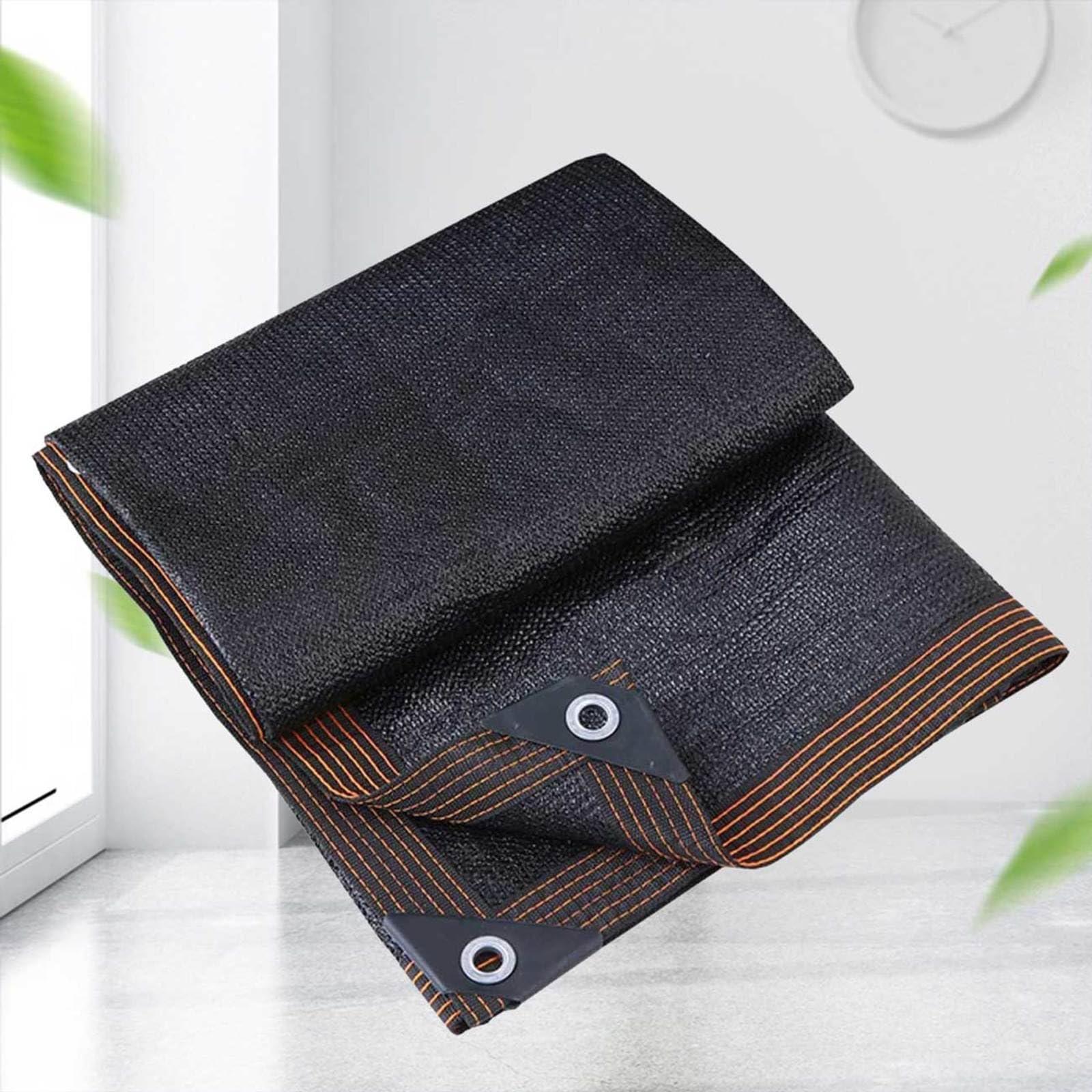 Shading Net Canopy Outdoor Garden Sun Shade Sail Hole Distance 1m with Grommets, Heat-Insulating Mesh Tarp for Greenhouses, Courtyards and Flowers Plants,black-3x6m