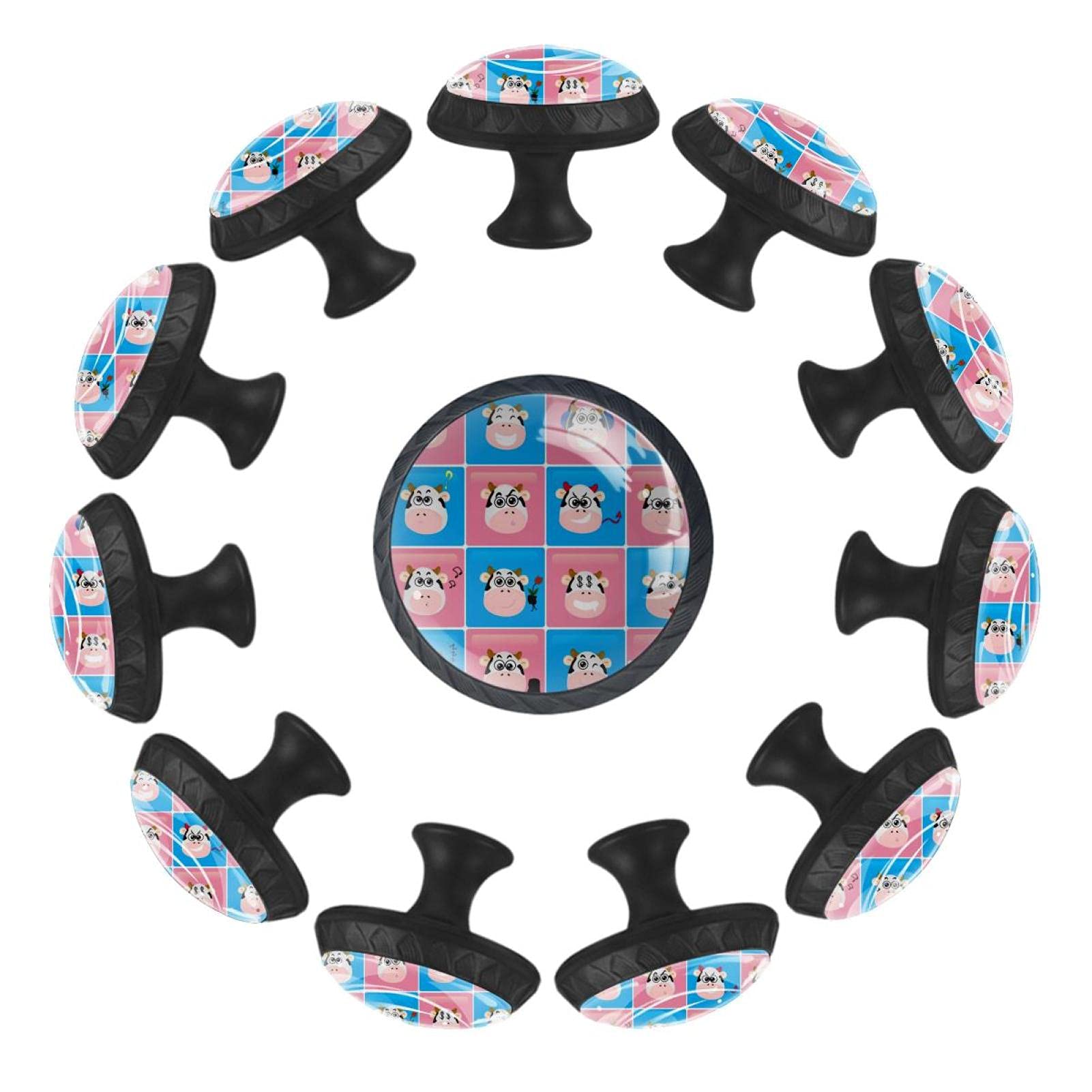 Bouton de tiroir motif vache pour décorer la commode de la crèche et salle de jeux