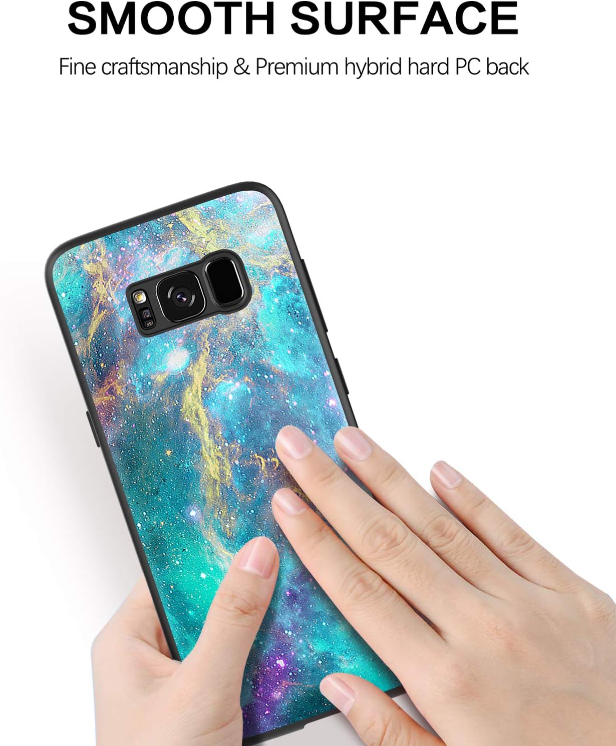 BENTOBEN Samsung Galaxy S8 Case, Galaxy S8 Case, Slim Fit Glow in The Dark Soft Flexible Bumper Protective Anti Scratch Non-Slip Phone Cases Cover for Samsung Galaxy S8 5.8" (2017), Nebula/Galaxy