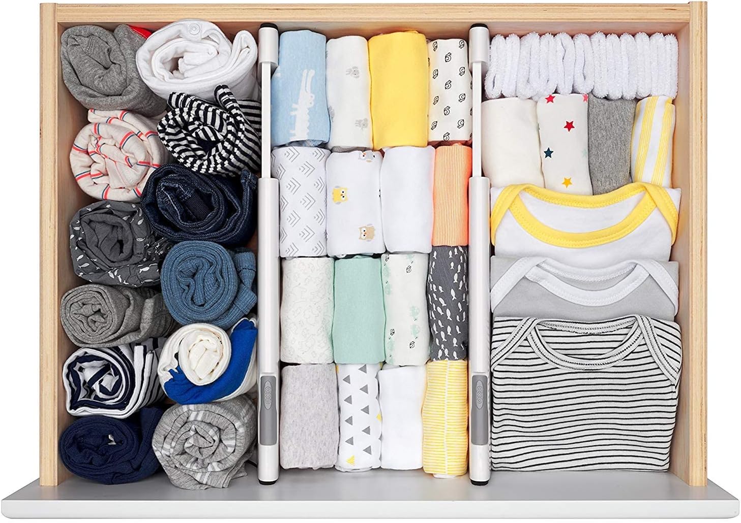 OXO Tot Expandable Drawer Dividers, 4-Pack Drawer Organizers