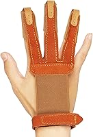 LUOYER 3 Finger Leather Archery Gloves - Durable Shooting Protection for Recurve, Traditional & Compound Bows - Men Women Left Right Hand