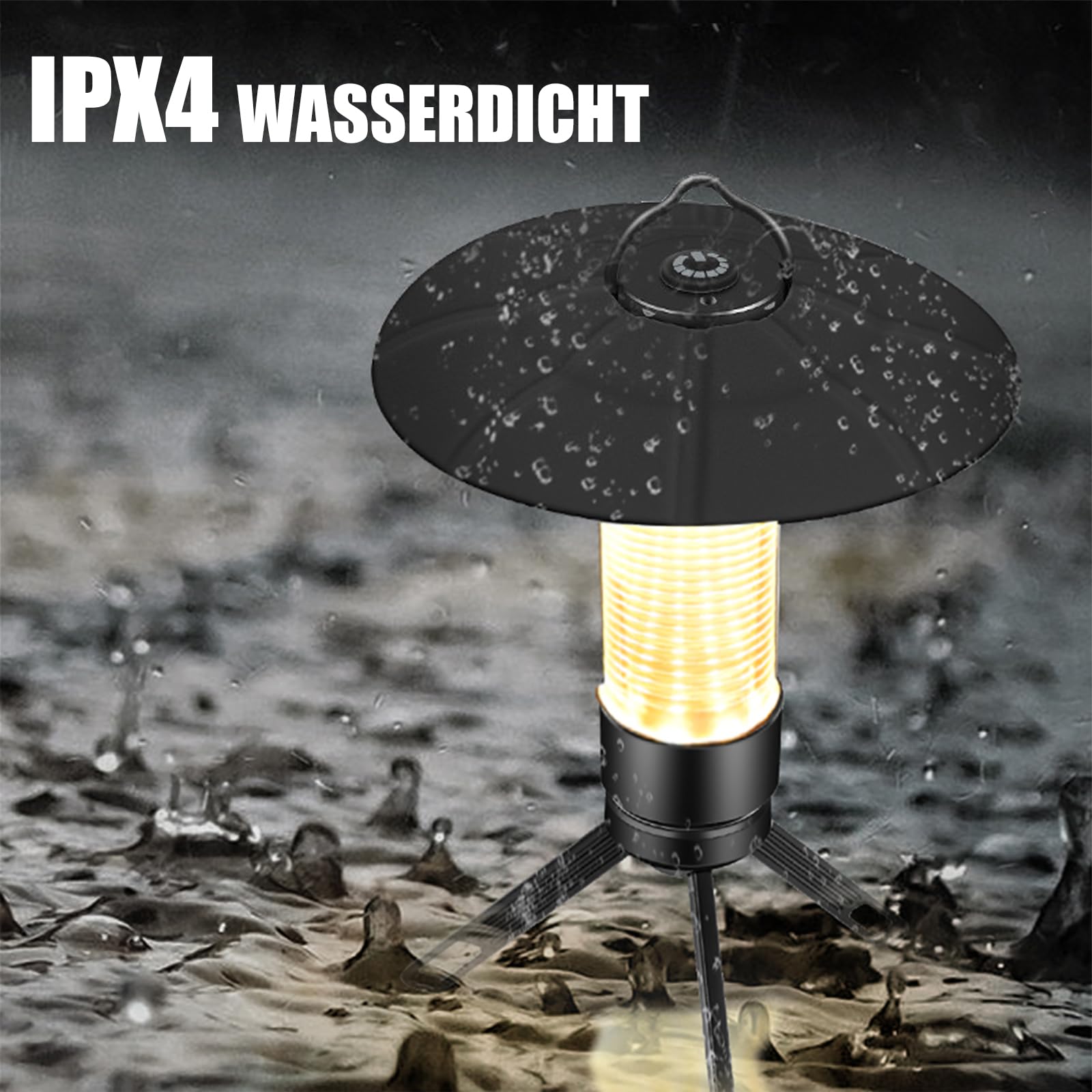 Lampe De Camping USB AuRiver - 3 Modes Lumière, 2200mAh - IPX3 - Pour Tente, Jardin Ou Urgence