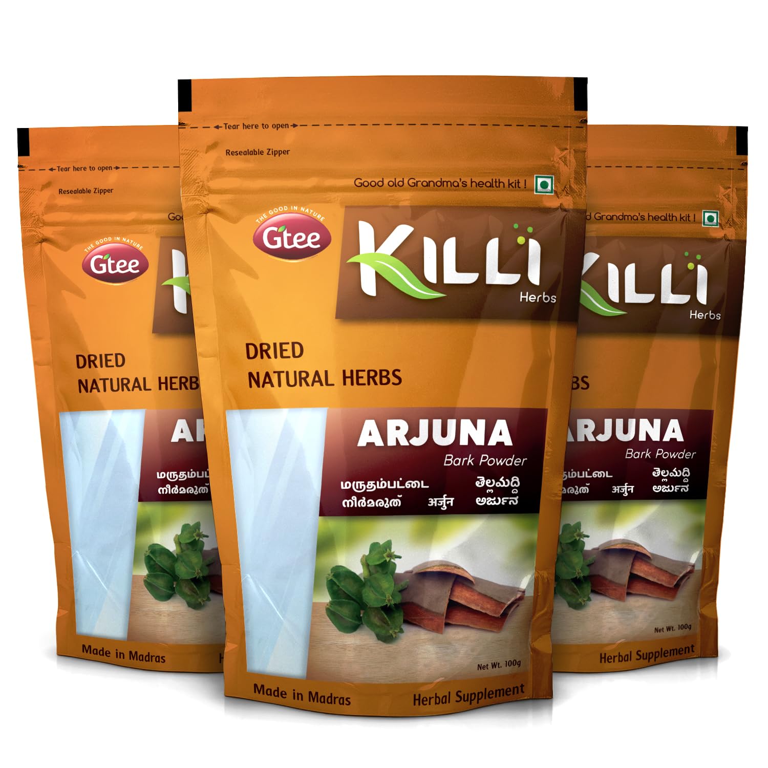 KILLI Arjuna | Marutham | Terminalia arjuna | Arjun Bark Powder, 100g — Amazon image 10