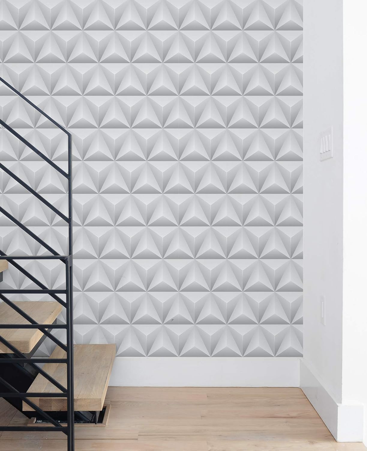 NextWall Faux Triangle Origami Peel and Stick Wallpaper