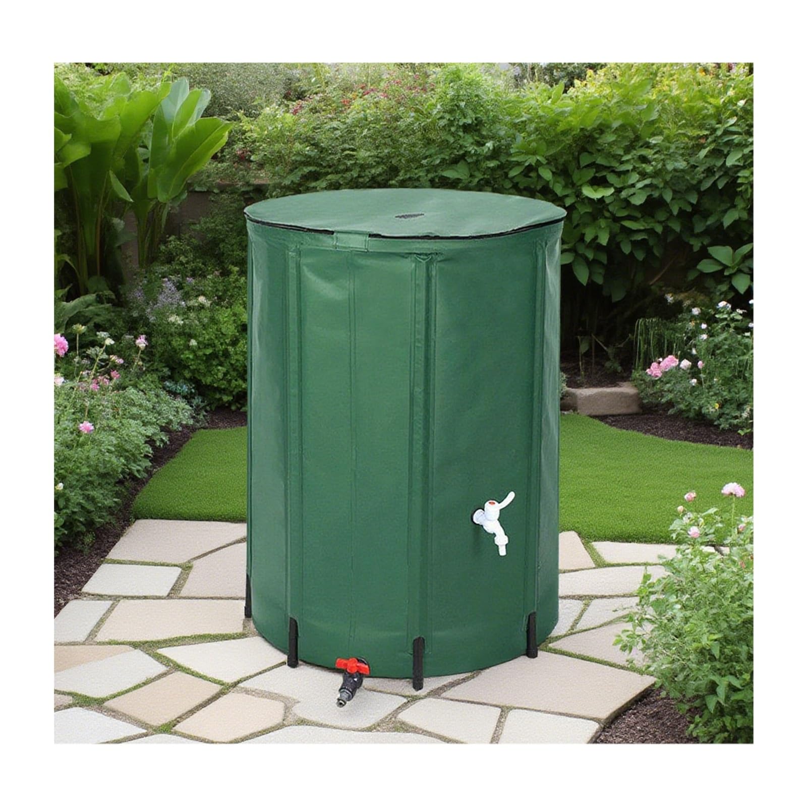 Rainwater barrels, Collapsible Water Collector，Stable Support, Versatile Adaptability, Excellent Toughness and Durability(500L)