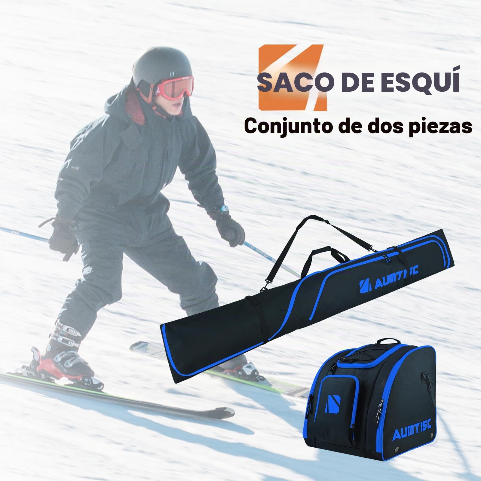 AUMTISC Juego de Bolsas de esquí y Bolsa para Botas de esquí