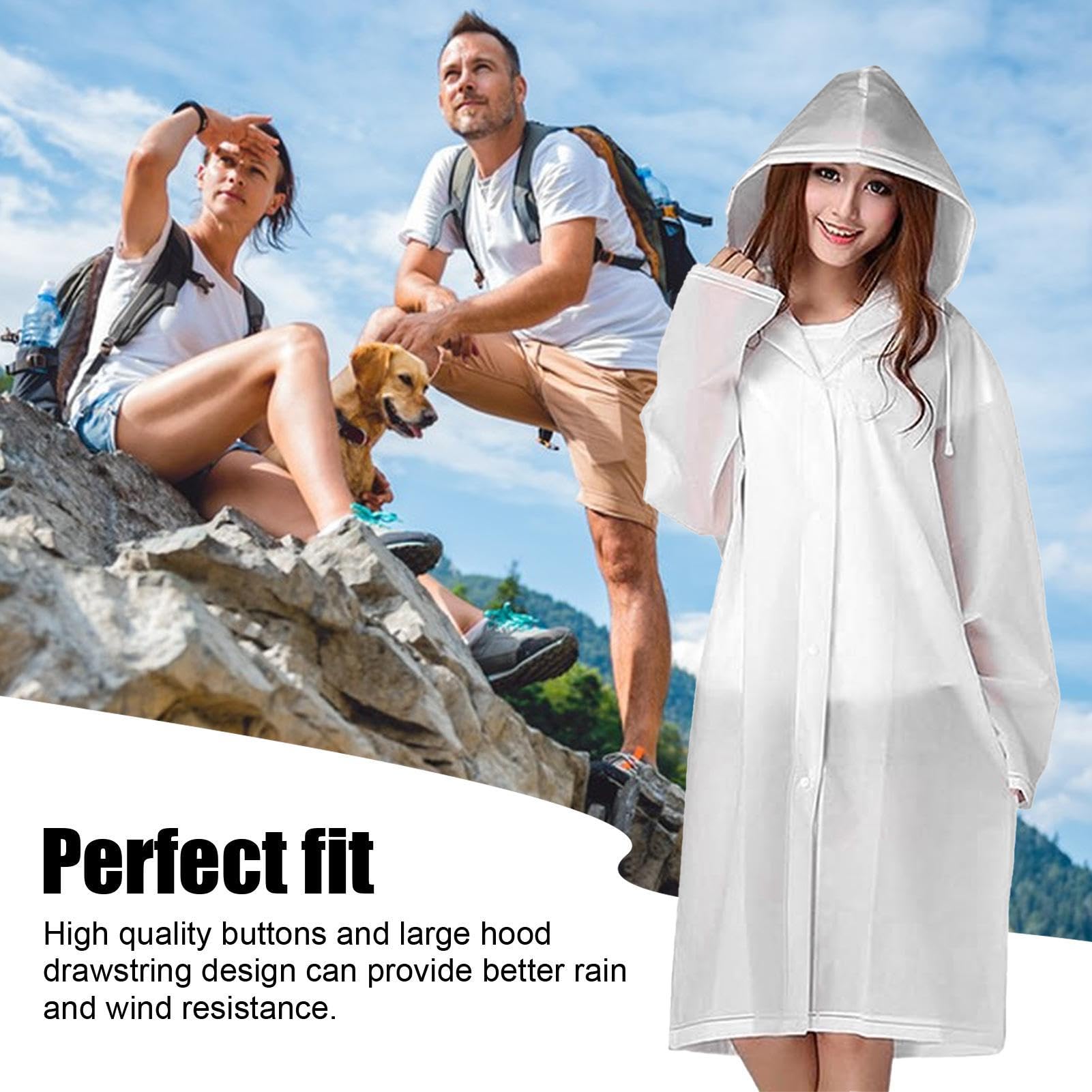 18 Pièces Poncho Pluie Imperméable - Multi-Fonctionnel Poncho - Réutilisable Pluie - Léger Poncho Pluie - Poncho Anti Pluie À Capuche | Adulte Unisexe, Camping, Taille Unique