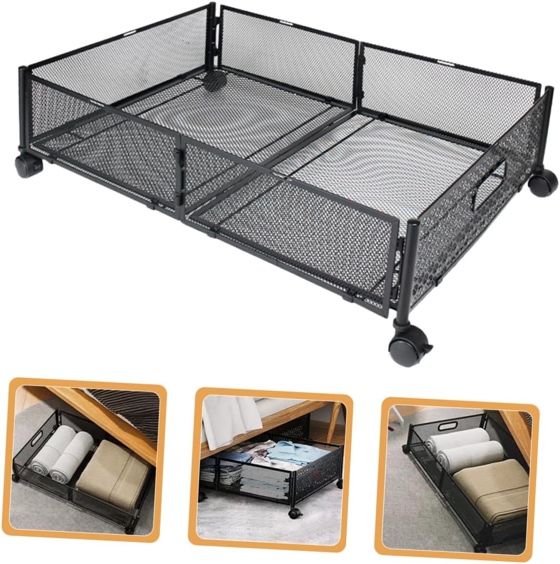 Mobestech under Bed Storage Organizer Foldable Design Multi-purpose Container for Clothes and Shoes Space-saving Rack for Bedroom and Sofa Use Easy to Store