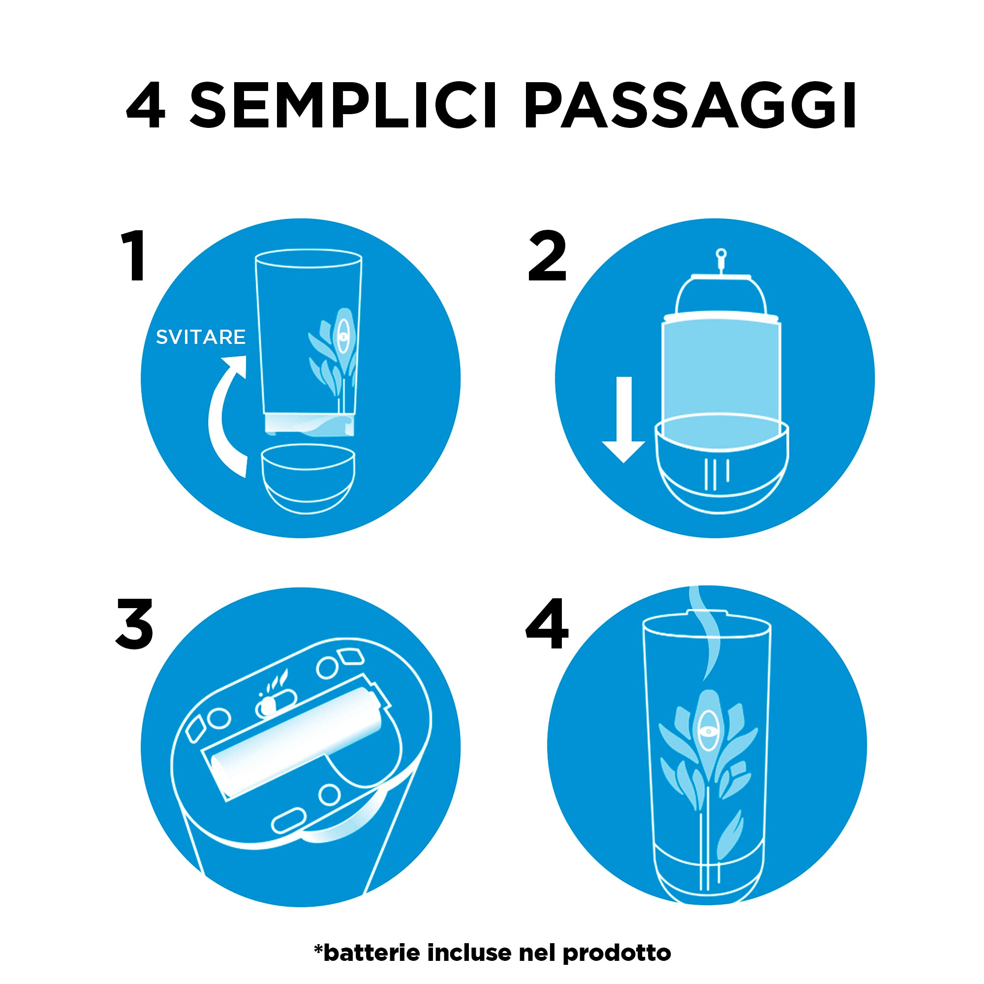Airwick Freshmatic Ricariche Pure Magnolia e Orchidea, Profumatore per Ambiente, 250 ml, Confezione da 6