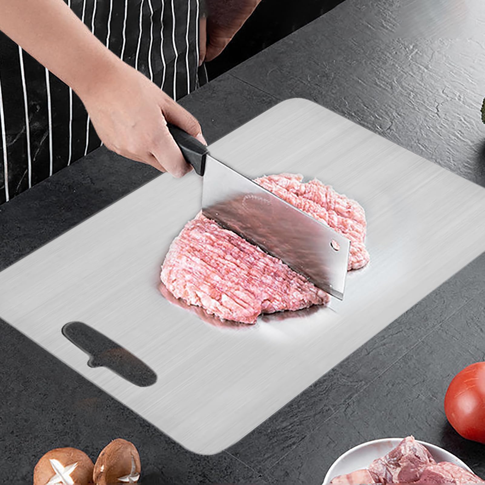 Tapis de planche à découper de qualité alimentaire – 15 x 24 cm pour cuisine, camping-car et voyage – Parfait pour hacher le fromage et la préparation des repas – et polyvalent