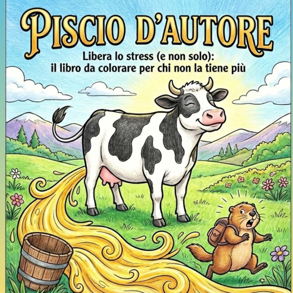 PISCIO D'AUTORE: Libera lo Stress (e non solo): Il Libro da Colorare Più Originale e Divertente con oltre 25 illustrazioni uniche di animali e non in ... ironica e assolutamente fuori dagli schemi!