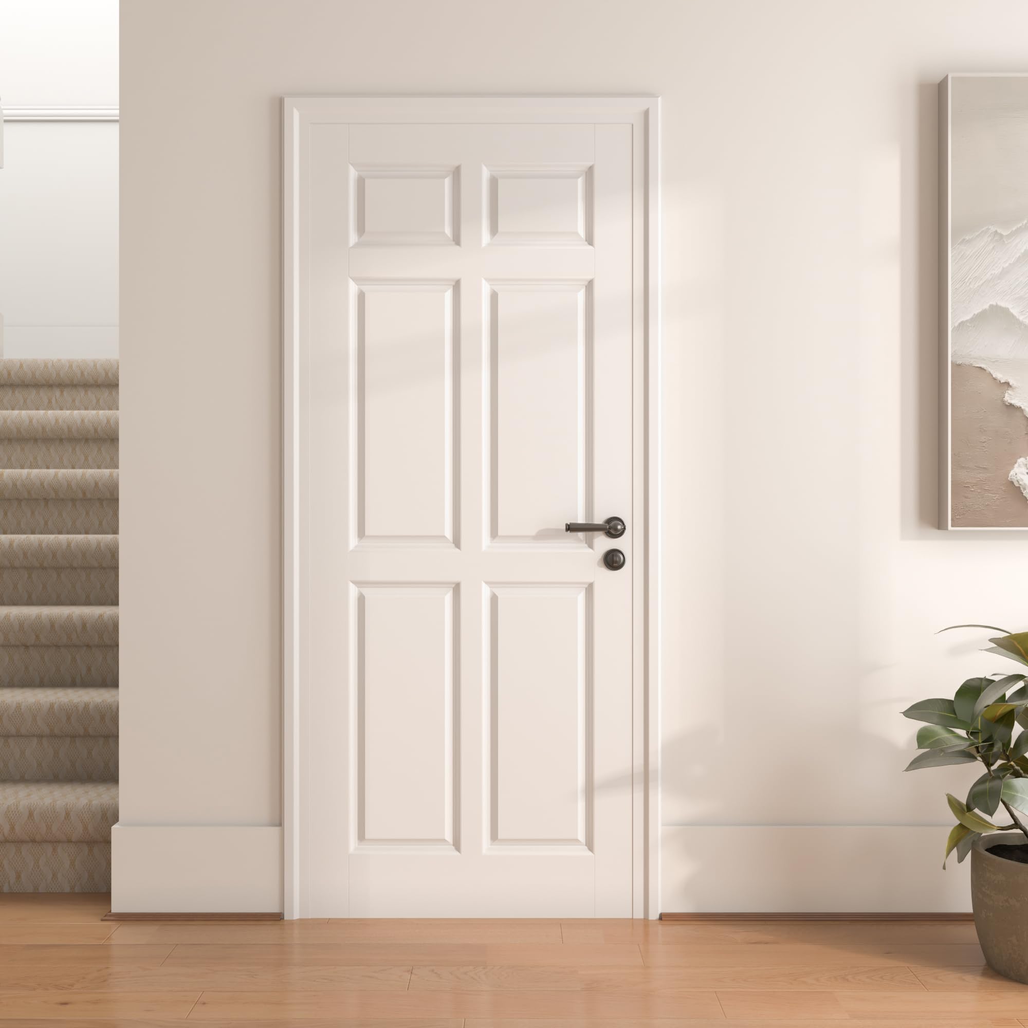 OHTOMO 30x80 Solid Core 6-Panel Interior Door