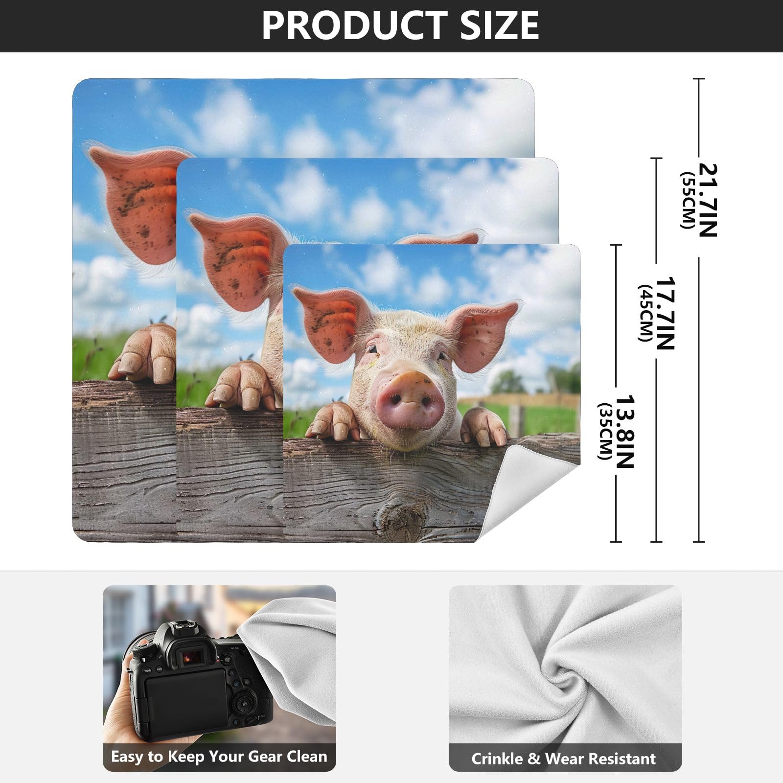 ODAWA Camera Protective Wrap Funny Pig Self-adhesive Cloth 21.7