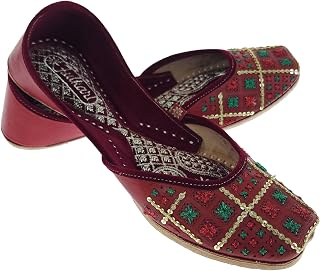 Fulkari Women Fantasy Gold Multi Casual Genuine Soft Leather Jutis | Bite and Pinch Free Juttis | Punjabi Jutti | Girl's O... Price In India