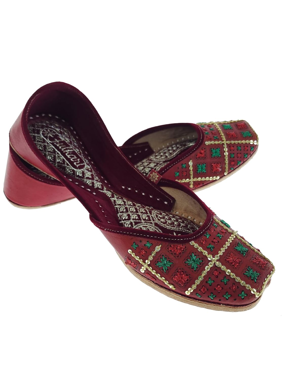 Fulkari Women Fantasy Gold Multi Casual Genuine Soft Leather Jutis | Bite and Pinch Free Juttis | Punjabi Jutti | Girl's O... - Review, Price and Buying Guide