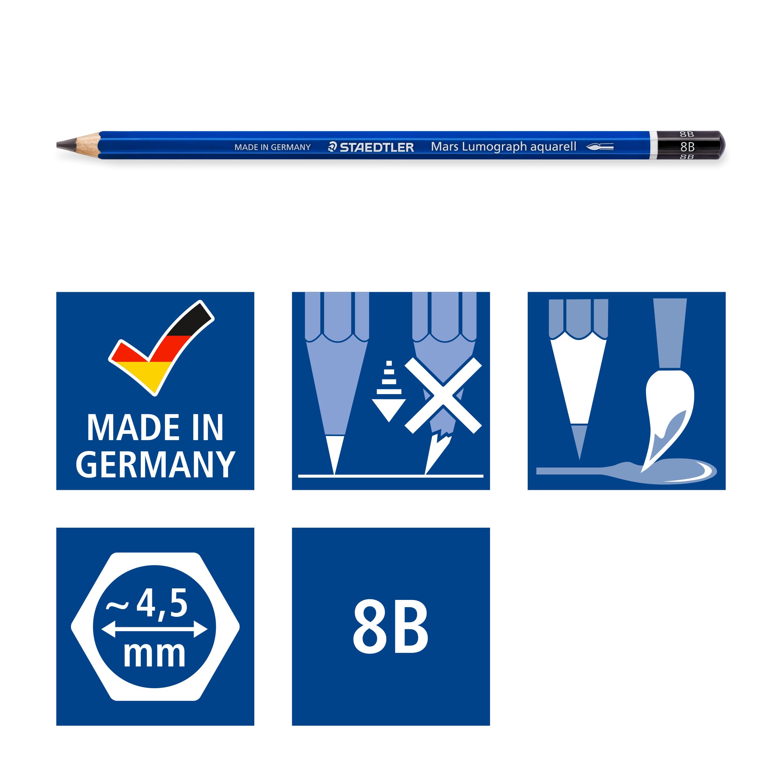 Amazon | ステッドラー(STAEDTLER) 鉛筆 8B マルス ルモグラフ