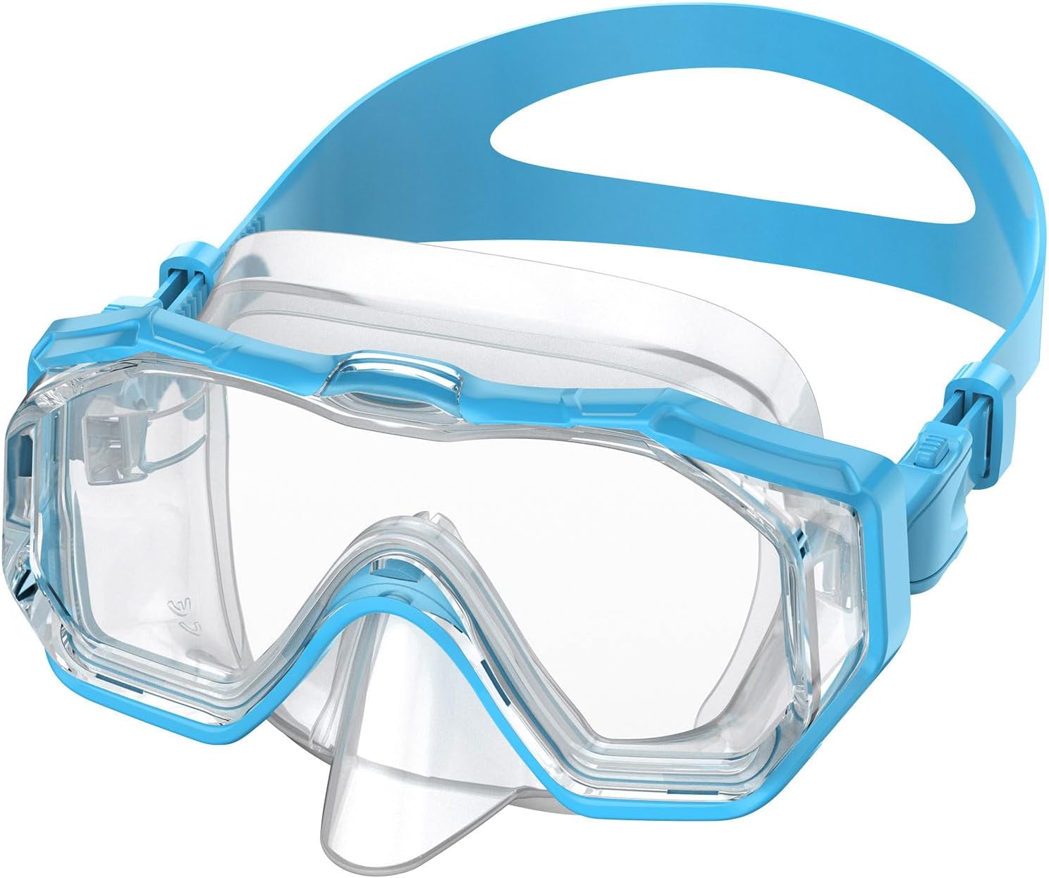 WSTOO Adults Swim Goggles with Nose Cover to Prevent Water Inhaling, Anti-Fog Swimming Mask for Youth Men Women
