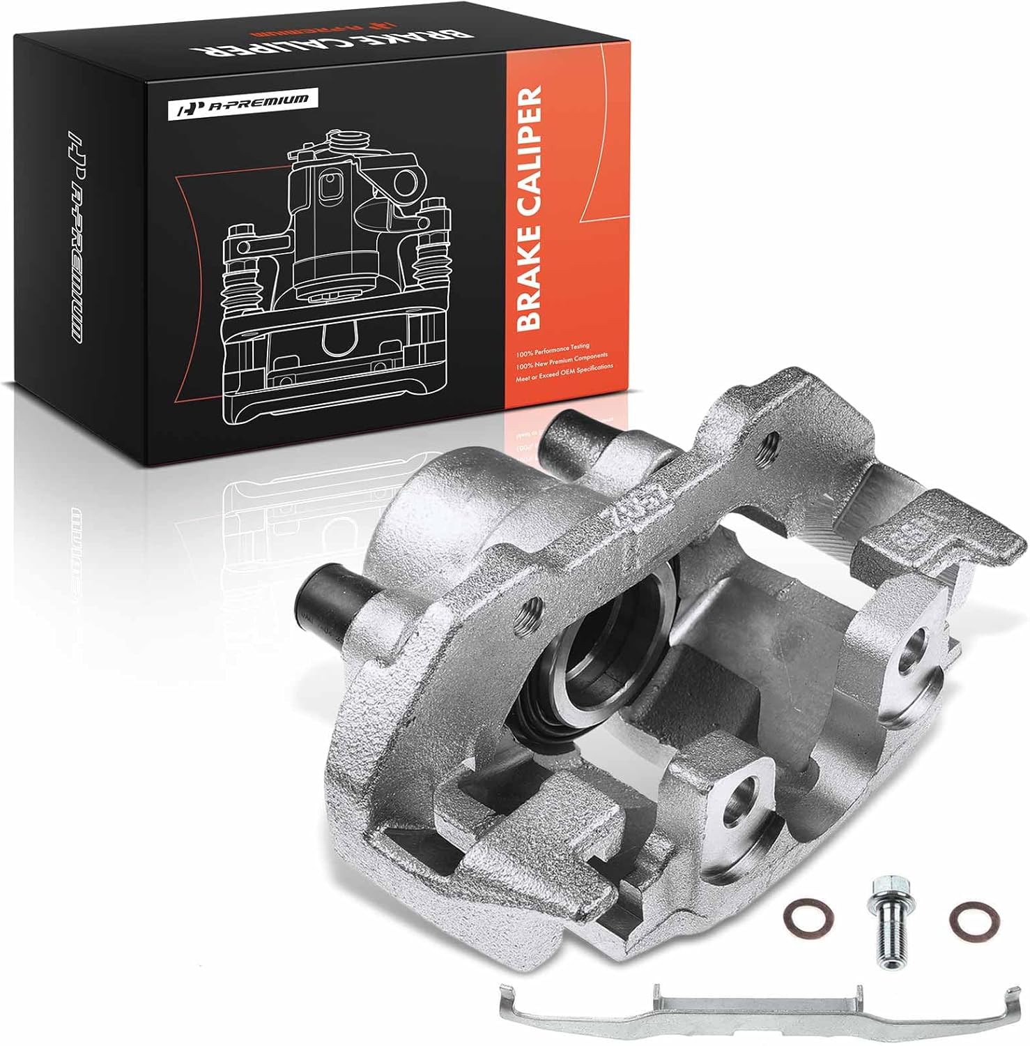A-Premium Disc Brake Caliper Assembly with Bracket Compatible with Select Mercedes-Benz, Freightliner and Dodge Models - Sprinter 2500 2002-2006, Sprinter 3500 2005-2006, Sprinter, 2.7L - Rear Driver