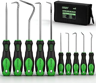 SWANLAKE 10PCS Pick and Hook Set, Pick Tool Set for Car Auto Oil Seal/O-Ring Seal Gasket Pick Mini Hooks Puller Remover (1...