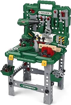 SDMAX Luxury Combination Tool Set For Boys, Green Workbench Tool, Work Bench Holder Toy, Education Elements, Pretend Play Tool Set, Educational Toy set