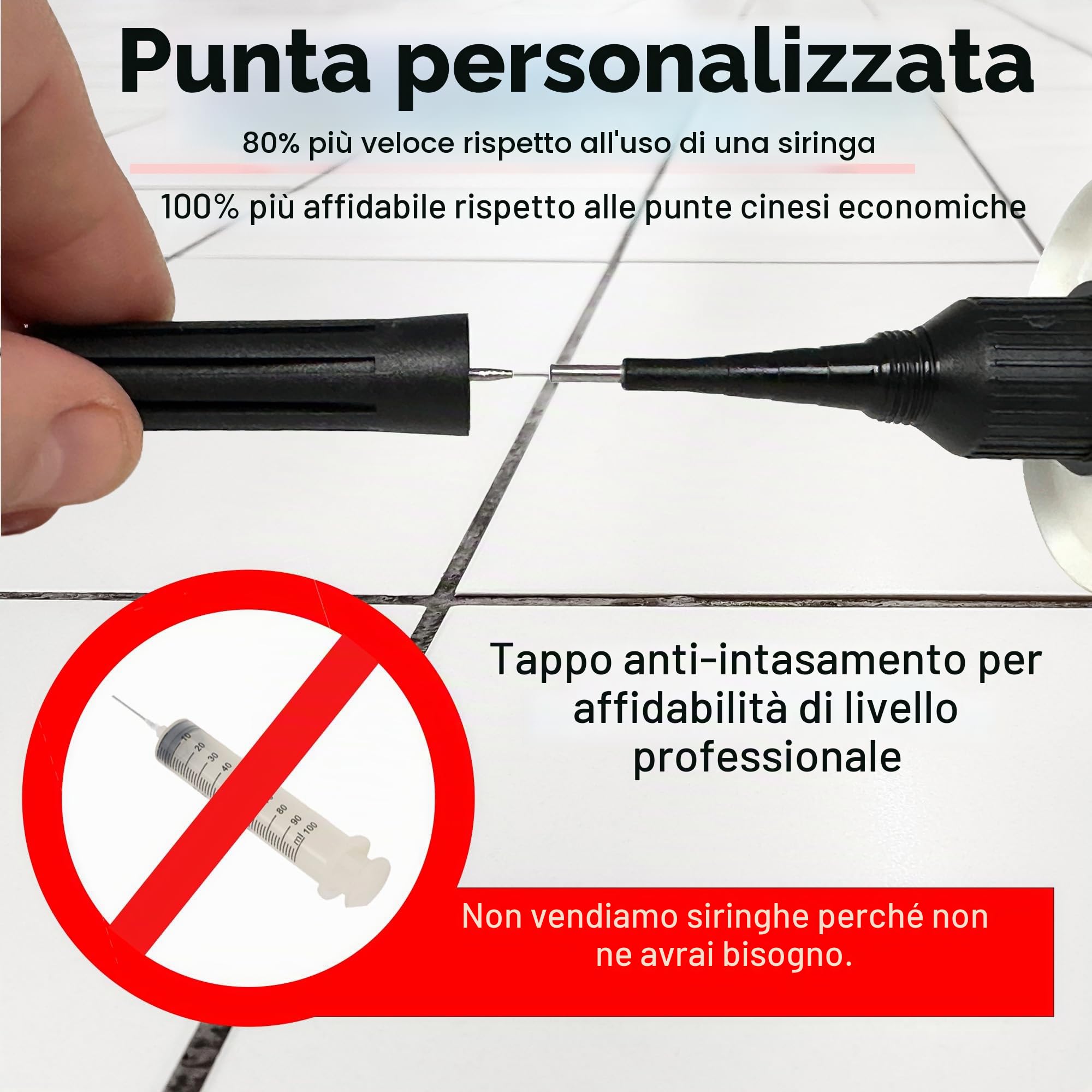 Inject-A-Fix 300 ml Da Floor-Fix Pro - Adesivo Flessibile Autorivestente Forte - Fissa Piastrelle Allentate E Pavimenti Cavi - Include Un Beccuccio Regolabile Precision Da 2 Mm (1) (1)